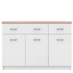 Komód 3d2s, fehér/tölgy sonoma, TOPTY Typ 07