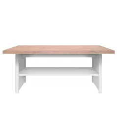   Dohányzóasztal 115, DTD laminált, fehér/tölgy sonoma, TOPTY TYP 18