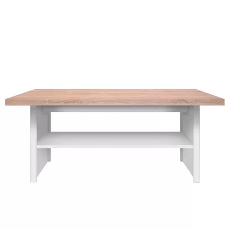 Dohányzóasztal 115, DTD laminált, fehér/tölgy sonoma, TOPTY TYP 18