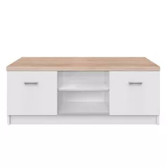   RTV asztal 2d, DTD laminált, fehér/tölgy sonoma, TOPTY TYP 15