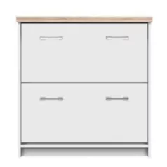   Cipősszekrény 2k, DTD laminált, fehér/tölgy sonoma, TOPTY TYP 11