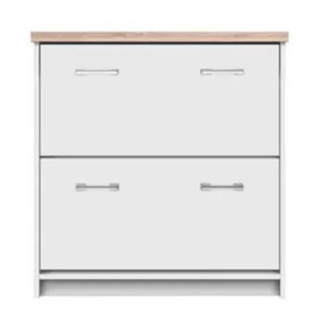 Cipősszekrény 2k, DTD laminált, fehér/tölgy sonoma, TOPTY TYP 11