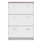 Cipősszekrény 3k, DTD laminált, fehér/tölgy sonoma, TOPTY TYP 10