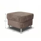 Puff, barna szövet, SANTIAGO