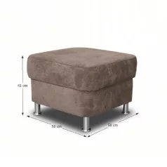 Puff, barna szövet, SANTIAGO