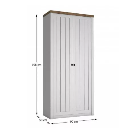 Szekrény, sosna Andersen/tölgy lefkas, PROVANCE