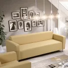 3-személyes, textilbőr bézs, HOMKER