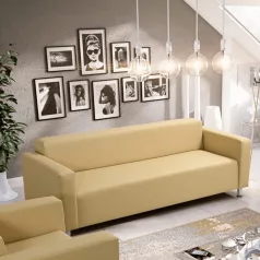 3-személyes, textilbőr bézs, HOMKER