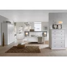 Komód, DTD fóliázott/MDF festett, fehér, PARIS 76718