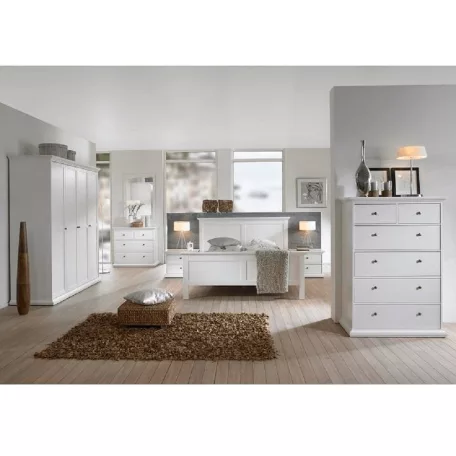 Komód, DTD fóliázott/MDF festett, fehér, PARIS 76718