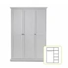 Szekrény, fehér, PARIS 3D 75353