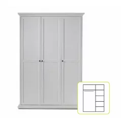 Szekrény, fehér, PARIS 3D 75353