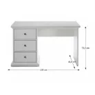 PC asztal, fehér, PARIS 77821