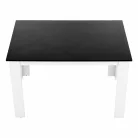 Étkezőasztal, fehér/fekete, 120x80 cm, KRAZ
