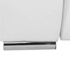   Ülőgarnitúra, műbőr fehér/szövet szürke melír, TONIKS