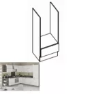 Alsószekrény, fehér magasfényű, PRADO 60 DG BB