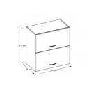 Felsőszekrény, fehér extra magasfényű/szürke, PRADO 60 GU-72