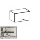 Felsőszekrény, fehér magasfényű, PRADO 60 OK-40