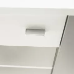 Nappali bútor, fehér/szürke, GENTA