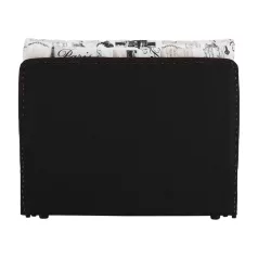 Kinyitható fotel, barna/minta, KENY NEW