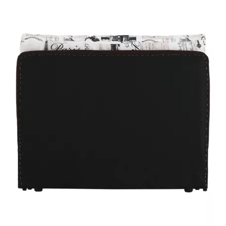 Kinyitható fotel, barna/minta, KENY NEW