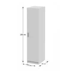 Szekrény, fehér, INVITA TYP 1