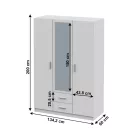 Szekrény, fehér, INVITA Typ 2