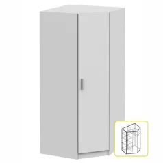 Sarokszekrény, fehér, INVITA typ 3