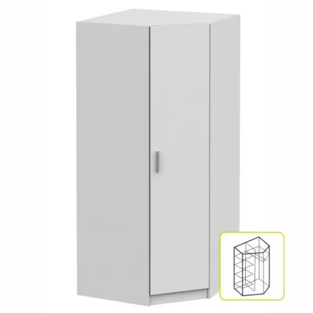 Sarokszekrény, fehér, INVITA typ 3