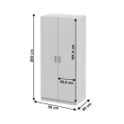 Szekrény, fehér, INVITA TYP 4