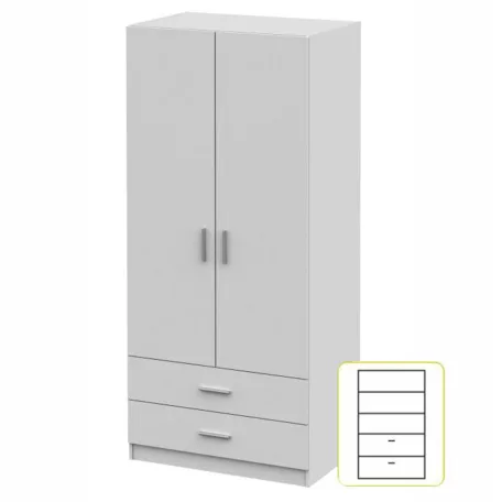 Szekrény, fehér, INVITA TYP 5