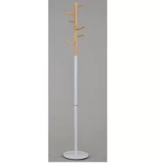 Fogas, fa természetes/fém fehér, HORST