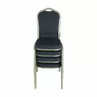 Egymásba rakható szék, szürke/champagne, ZINA 2 NEW