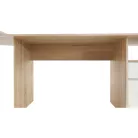 Sarok számítógépasztal, sonoma tölgyfa/fehér, MAURUS NEW MA11