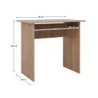 Számítógépasztal, sonoma tölgyfa, VERNER NEW