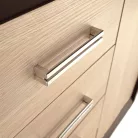 Komód, DTD/MDF, tölgy világos/tölgy sötét, KORINA