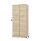 Akasztós szekrény 4D polcokkal, sonoma tölgyfa, TEYO