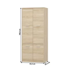 Akasztós szekrény 4D polcokkal, sonoma tölgyfa, TEYO