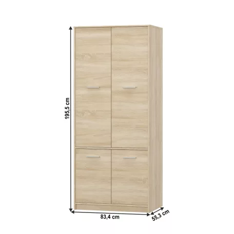 Akasztós szekrény 4D polcokkal, sonoma tölgyfa, TEYO