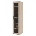 Polcos vitrin, DTD laminált,  sonoma tölgyfa, DUNAJ 4