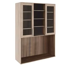   TV szekrény üveg, DTD laminált, tölgy sonoma, DUNAJ  TYP6