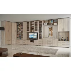   Alacsony szekrény 2-ajtós, DTD laminált, tölgy sonoma, DUNAJ TYP7