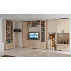 Magas könyvespolc, DTD laminált, sonoma tölgyfa, DUNAJ 13