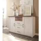 Komód, pínia fehér/ tölgy sonoma trufla, LUMERA