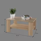 Dohányzóasztal, sonoma tölgyfa, BERNARDO