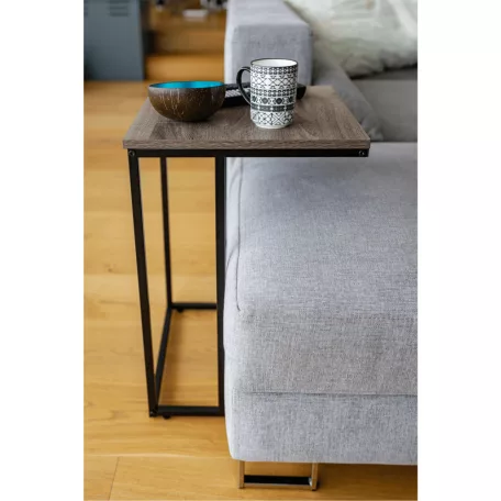 Konzolasztal,  tölgy/fekete, KALA