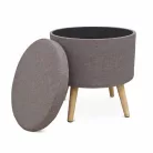 Puff rakodótérrel, szürke szövet, SAMIR