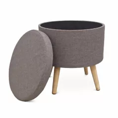 Puff rakodótérrel, szürke szövet, SAMIR