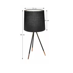 Asztali lámpa, fekete, JADE TYP 4 8008-44A