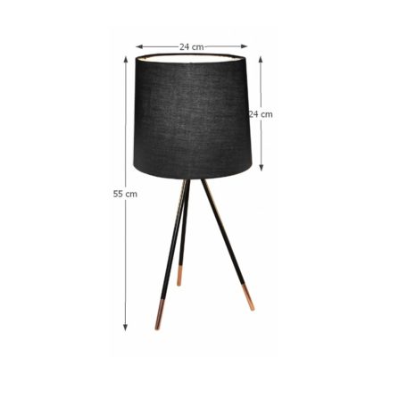 Asztali lámpa, fekete, JADE TYP 4 8008-44A